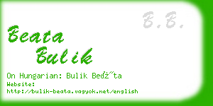 beata bulik business card